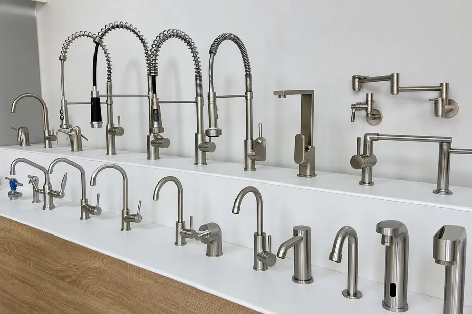 Stainless steel and specialty faucets manufactured by Wfaucet — full product line overview