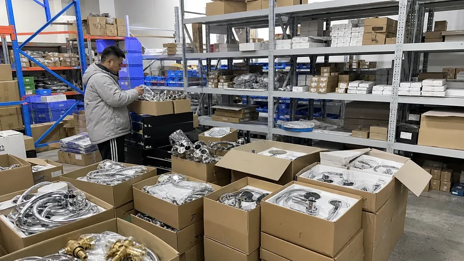 Residential renovation plumbing supply distribution for bathroom shower faucets