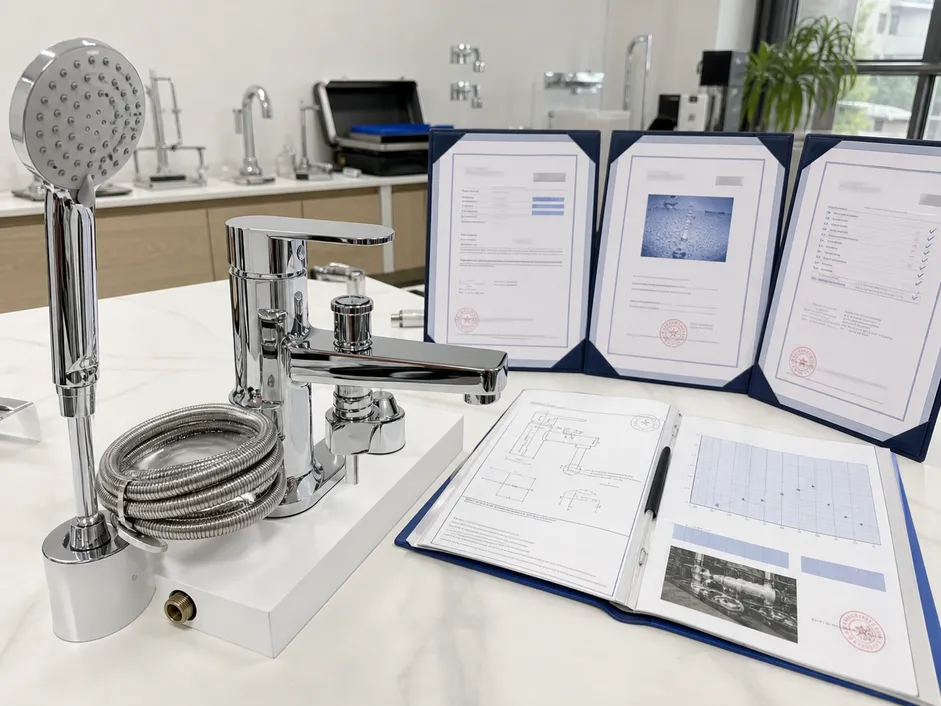 Bathtub shower faucet compliance certifications for cUPC, CE, and WaterMark export markets