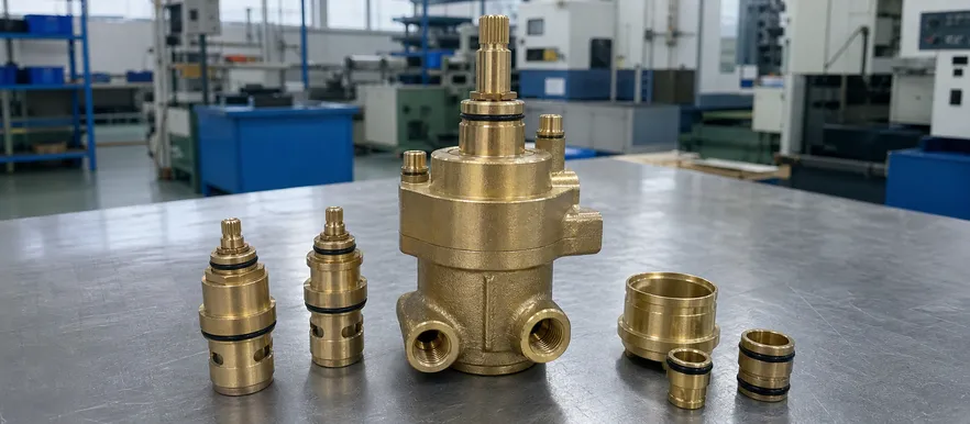 Thermostatic valve cartridge for premium bathtub shower faucet
