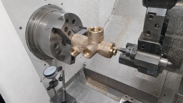 CNC machining of valve seat and connection threads