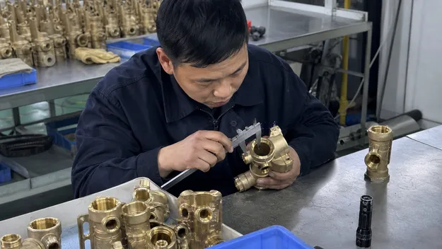 Gravity cast brass valve body for diverter mechanism quality control