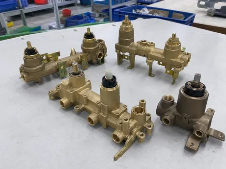 Shower faucet valves — rough-in valve bodies for pressure-balance and thermostatic trim configurations