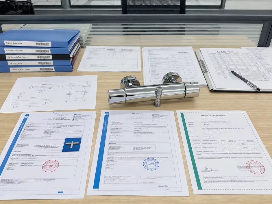Wall mount shower faucet certification documentation — cUPC, CE, WaterMark