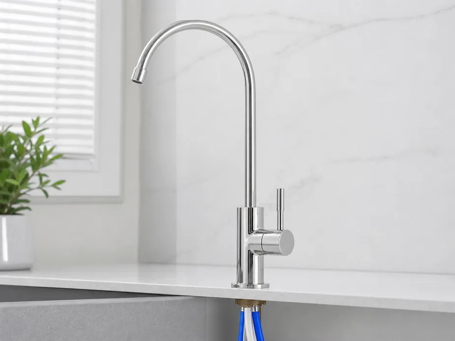 Air gap RO faucet with three-tube configuration — cUPC certified brass body