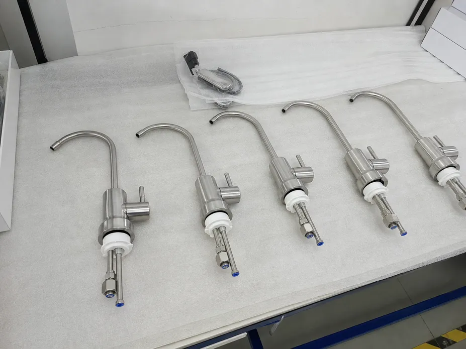 Air gap RO faucet sample units ready for evaluation