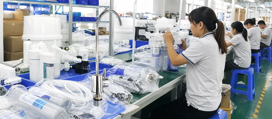 RO system OEM assembly with certified air gap faucet component