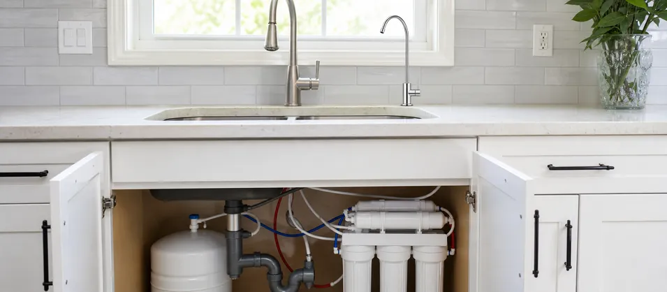 Beverage faucet bundled with residential under-sink RO filtration system