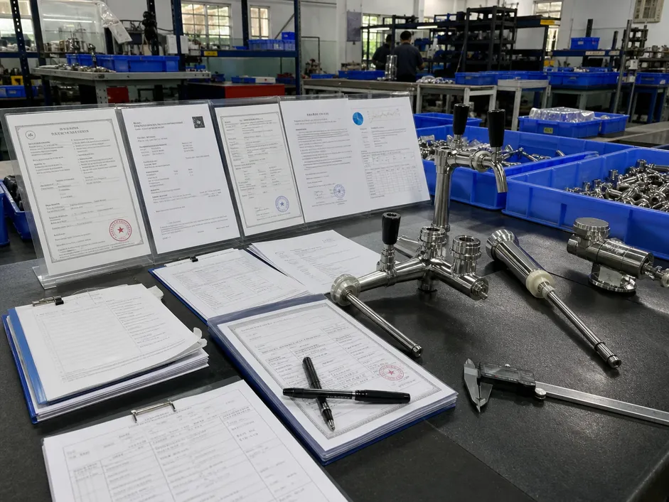 Beverage faucet compliance documentation and certification test reports