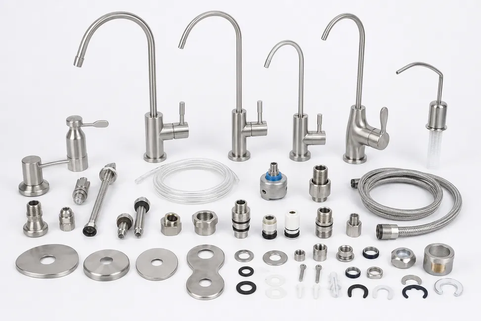 Brushed nickel filter faucet replacement parts catalog for water treatment distributors