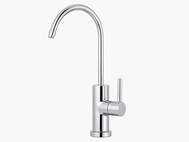 Chrome finish water filter faucet