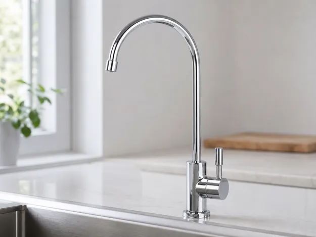 Chrome finish drinking water faucet with full copper/nickel/chrome electroplating stack