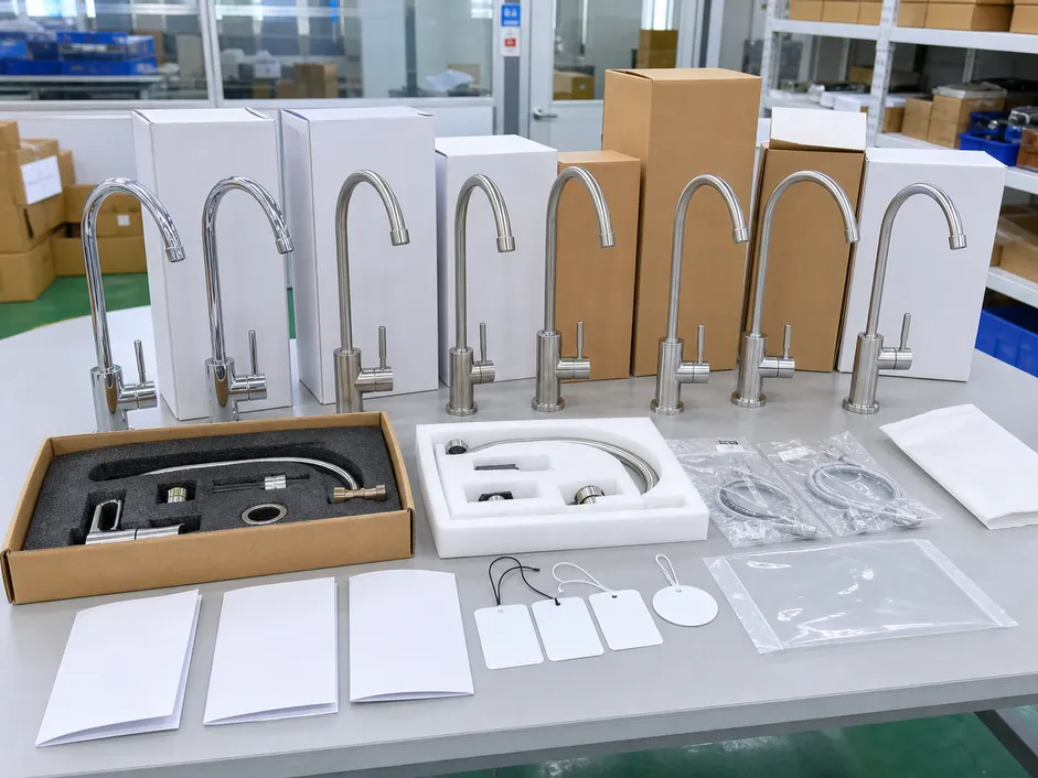 Private label filter faucet packaging and branding options