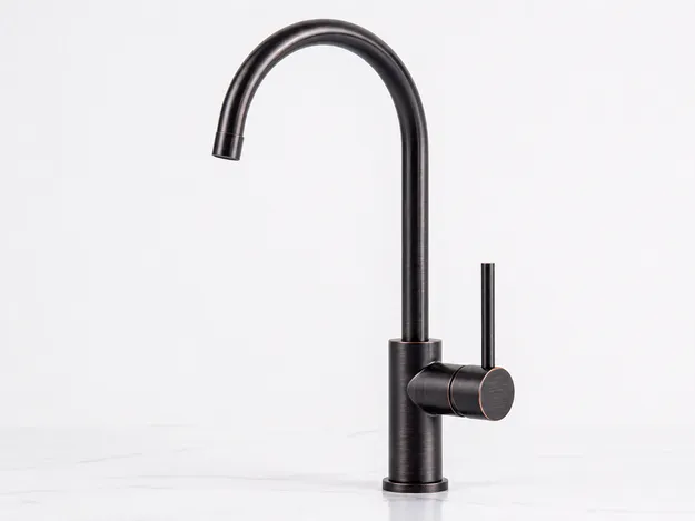 Oil-rubbed bronze non-air gap RO faucet finish