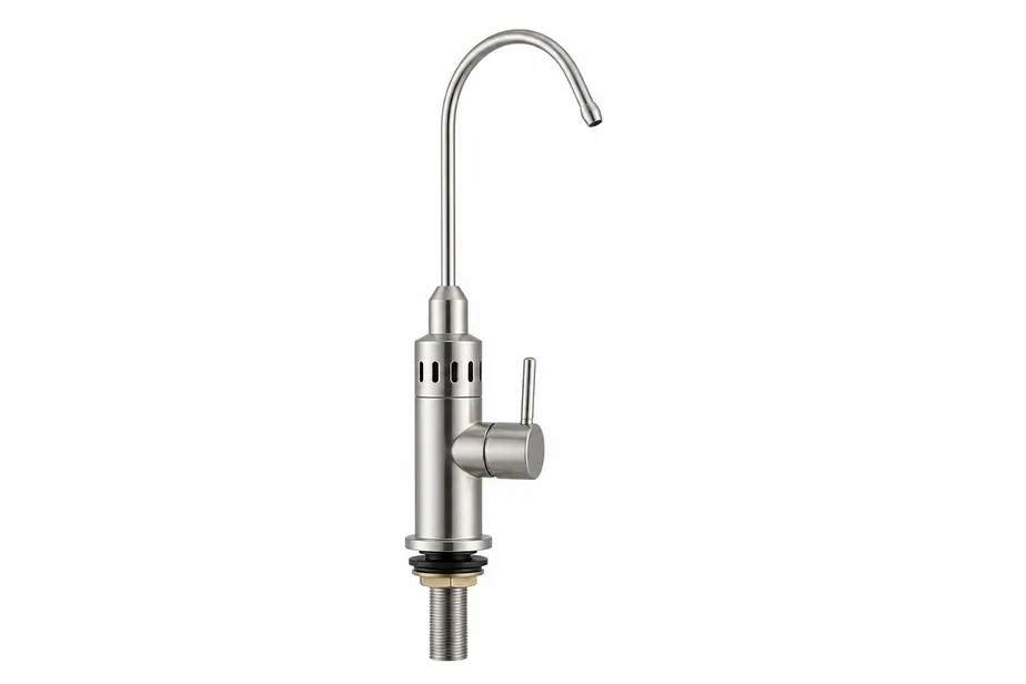 Wfaucet RO faucet — brass body with brushed nickel finish, air gap configuration