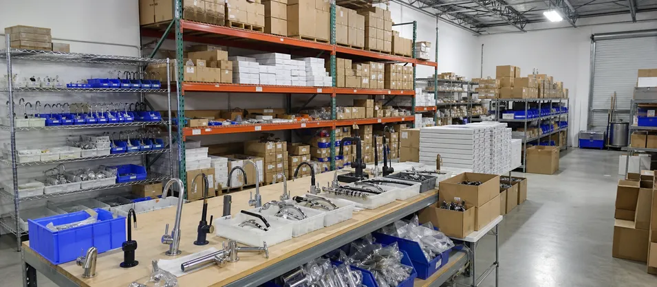 Water treatment distributor warehouse stocking RO faucet replacement parts