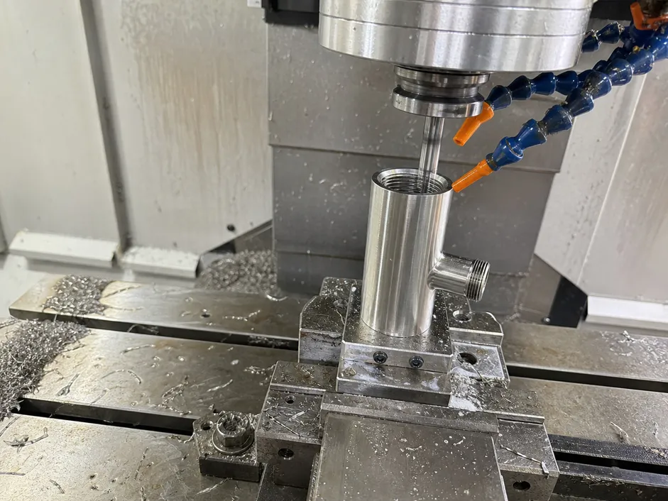 CNC machining of stainless steel faucet body for OEM customization