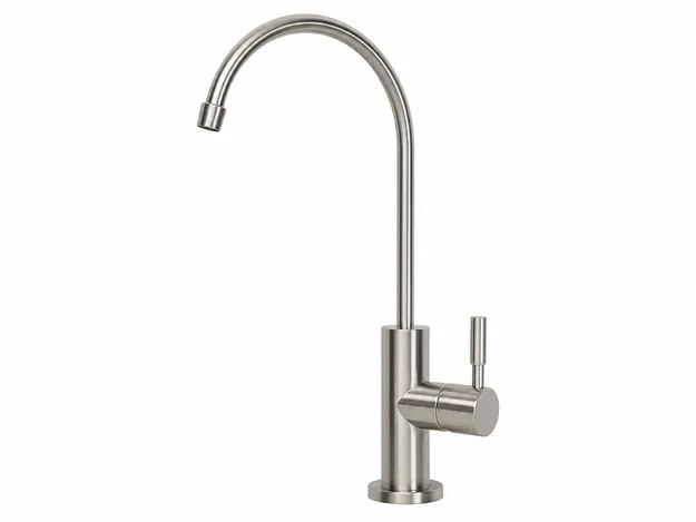 Brushed nickel under sink water filter faucet — volume finish for North America