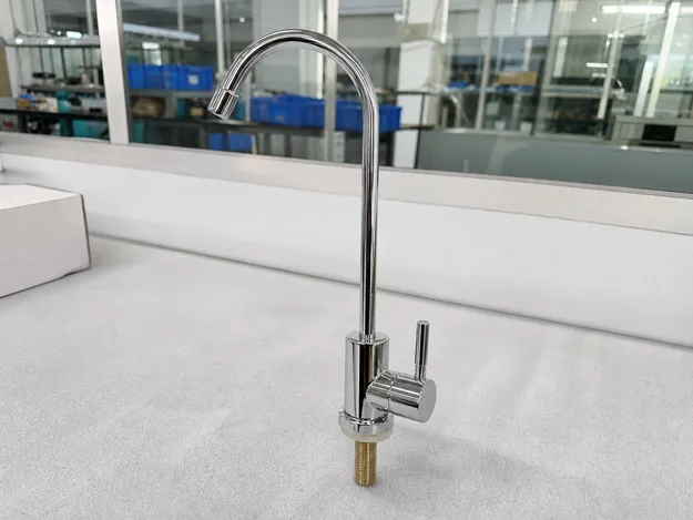 Chrome under sink water filter faucet — full copper/nickel/chrome electroplating stack