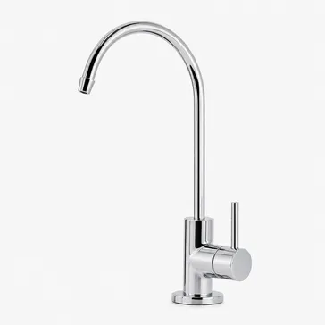 Under sink water filter faucet in polished chrome finish
