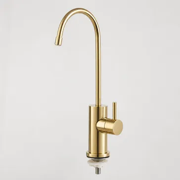 Under sink water filter faucet in PVD gold finish