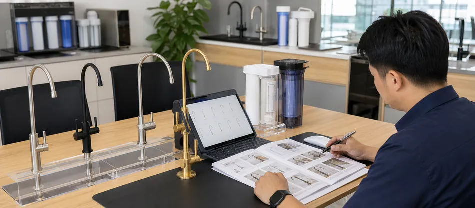 Kitchen and bath importer adding under counter water filter faucets to catalog