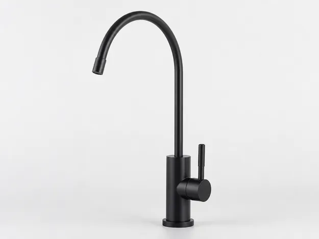 Matte black under sink water filter faucet — fastest growing finish across export markets