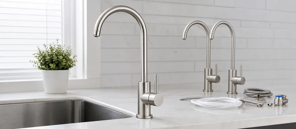 Under-sink filter system OEM faucet supply — matched finish and handle style